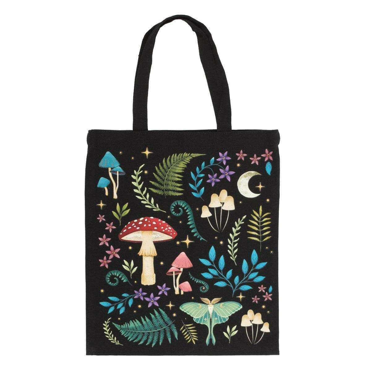 Dark Forest Print Cotton Tote Bag for Eco-Friendly Style by Spirit of equinox