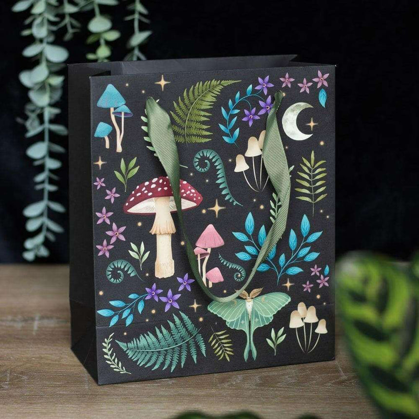 The Fashion Gift Shop: Dark Forest Print Gift Bag 23cm Medium by Sil, Gift Bag