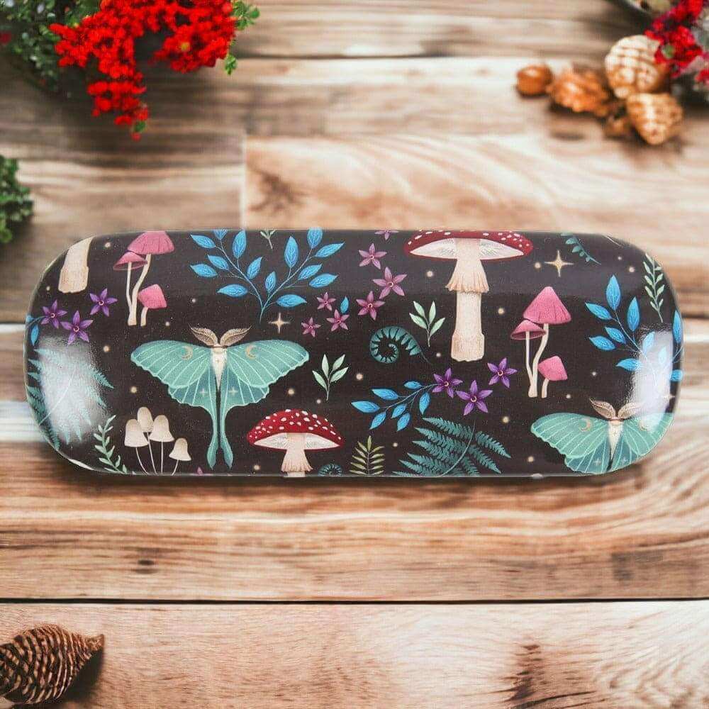 Dark Forest Print Glasses Case with Microfiber Cloth by Spirit of equinox