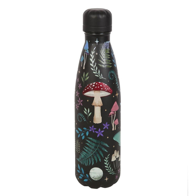 Dark Forest Print Metal Water Bottle, Eco Friendly Mystical Forest - Water Bottles by Spirit of equinox