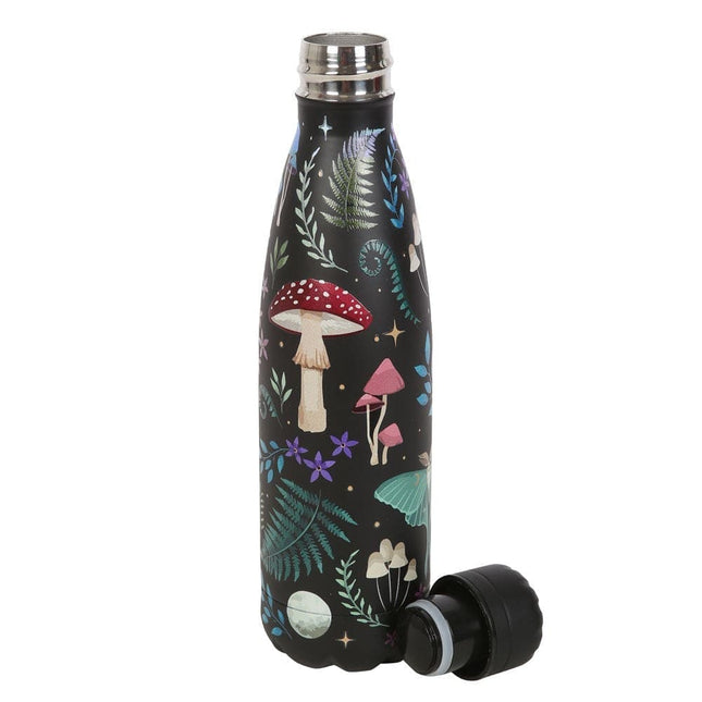 Dark Forest Print Metal Water Bottle, Eco Friendly Mystical Forest - Water Bottles by Spirit of equinox