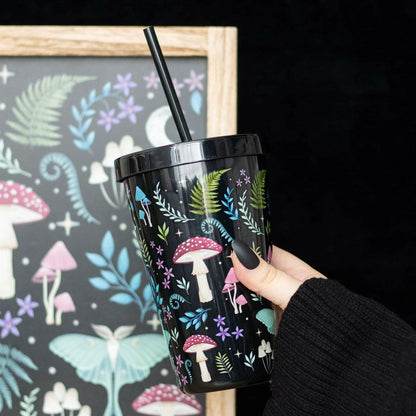 Dark Forest Print Plastic Tumbler with Straw  Spirit of equinox  The Fashion Gift Shop .