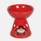 Deep Bowl Red Wax Melt Warmer, Oil Burner - Oil Burner & Wax Melters by Jones Home & Gifts