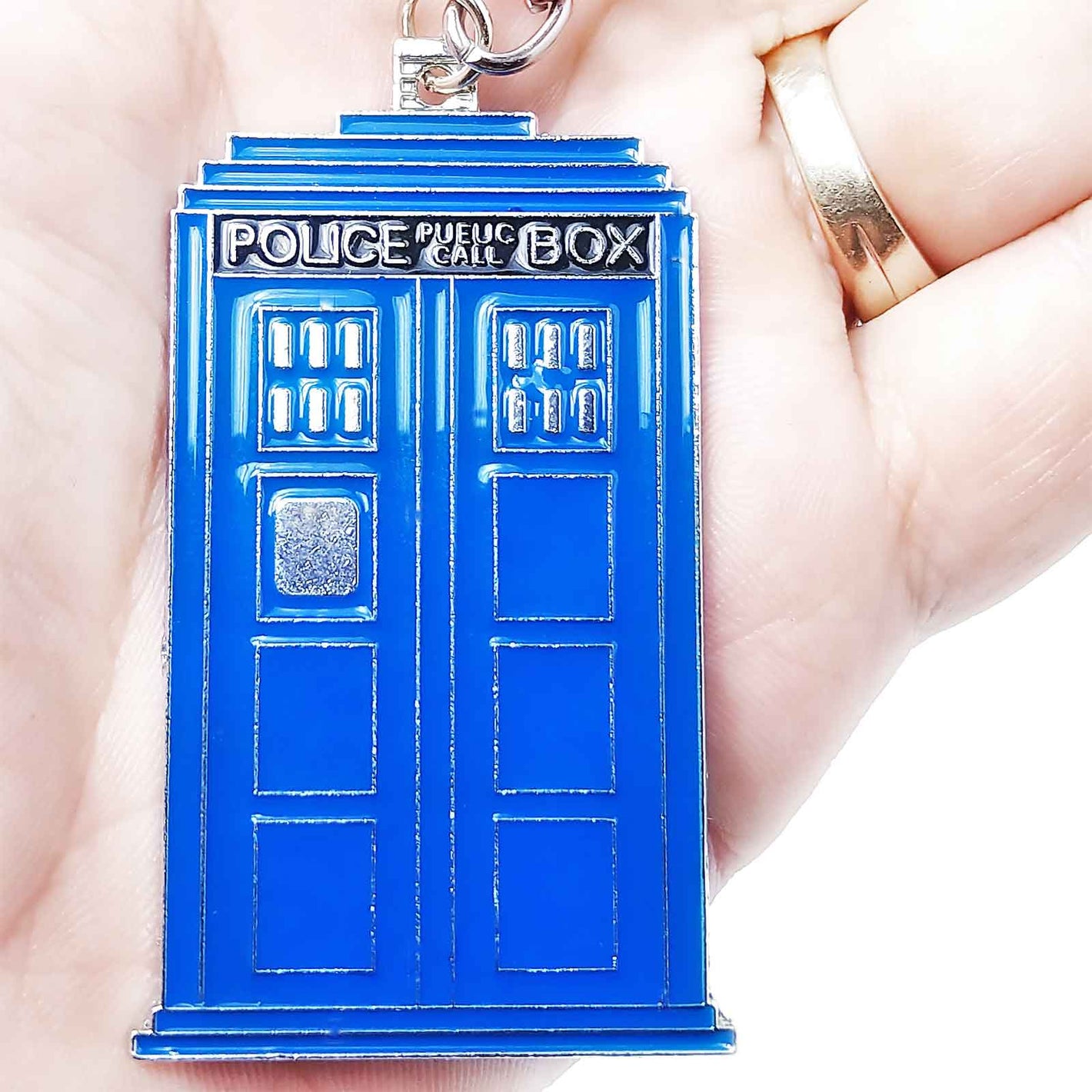 Dr Who Police Box Tardis Blue Keyring - Bag Charms & Keyrings by Fashion Accessories