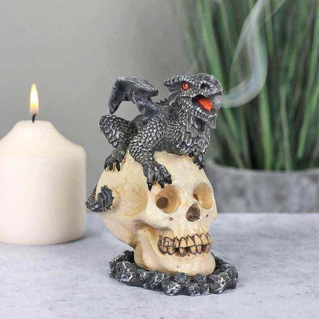 Age of Dragons Black Dragon Skull Incense Burner