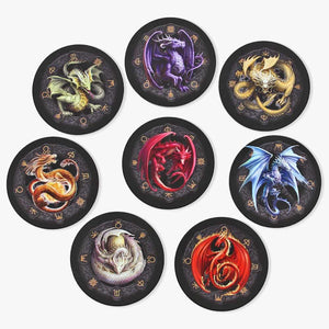 Anne Stokes Dragons of the Sabbats Set of 8 Coaster - Tea Coasters by Anne Stokes