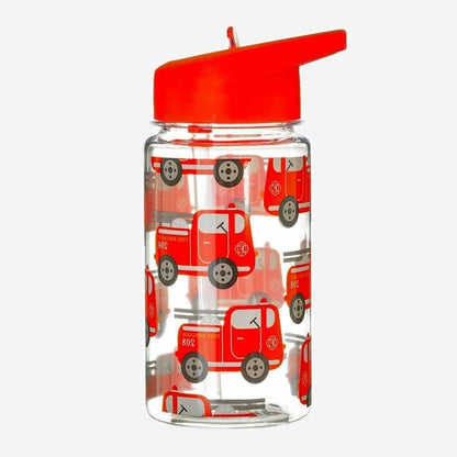 Drink Up Transport Digger, Fire-Engine, Green Tractor Drinking Bottles - Drinking Bottles by Sass & Belle