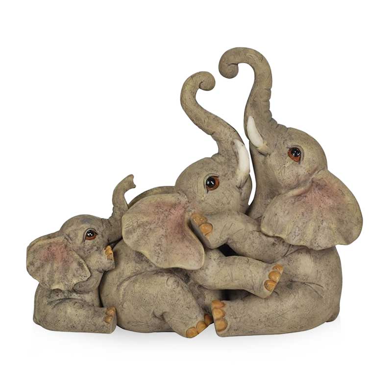Elephant Family Ornament, Loving Family Cuddles, Set of 3 Elephants - Ornaments by Jones Home & Gifts