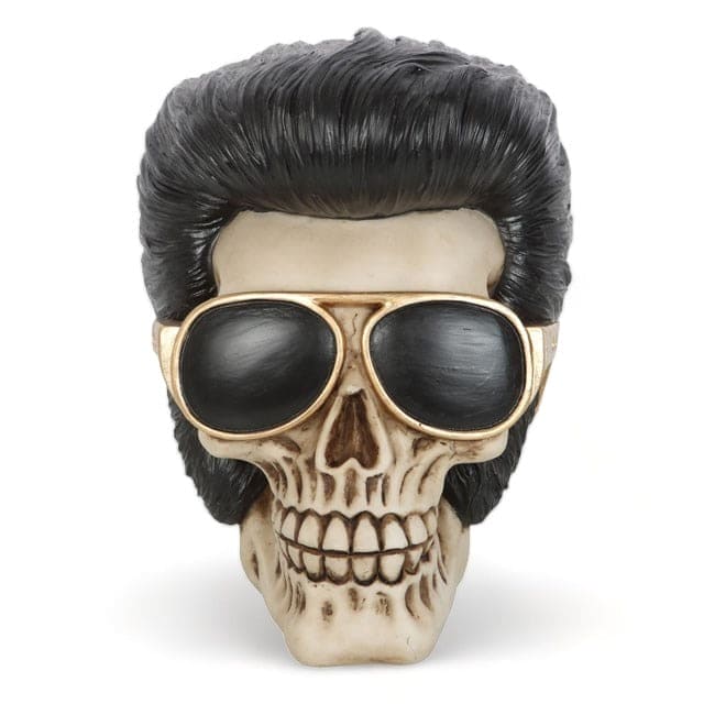 Elvis Skull Rockstar Ornament with Sunglasses - Skulls by Spirit of equinox