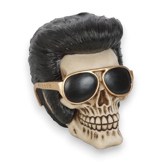 Elvis Skull Rockstar Ornament with Sunglasses - Skulls by Spirit of equinox