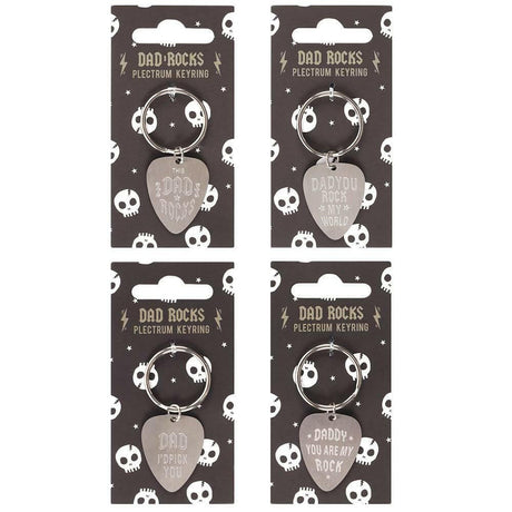 The Fashion Gift Shop: Fathers Day - Dad Rocks Keyring - Plectrum Shape - Daddy Day Gifts by Fashion Accessories, Bag Charms & Keyrings