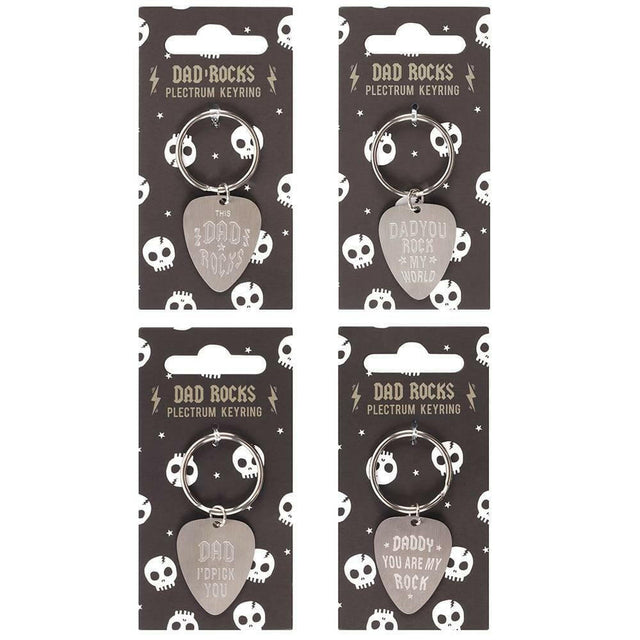 The Fashion Gift Shop: Fathers Day - Dad Rocks Keyring - Plectrum Shape - Daddy Day Gifts by Fashion Accessories, Bag Charms & Keyrings