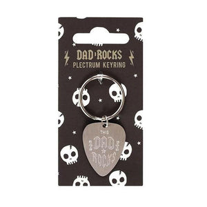 The Fashion Gift Shop: Fathers Day - Dad Rocks Keyring - Plectrum Shape - Daddy Day Gifts by Fashion Accessories, Bag Charms & Keyrings