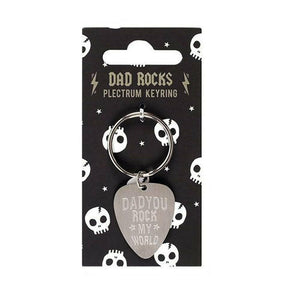 The Fashion Gift Shop: Fathers Day - Dad Rocks Keyring - Plectrum Shape - Daddy Day Gifts by Fashion Accessories, Bag Charms & Keyrings