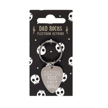 The Fashion Gift Shop: Fathers Day - Dad Rocks Keyring - Plectrum Shape - Daddy Day Gifts by Fashion Accessories, Bag Charms & Keyrings