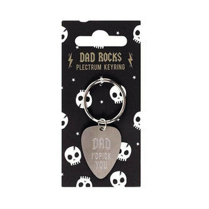 The Fashion Gift Shop: Fathers Day - Dad Rocks Keyring - Plectrum Shape - Daddy Day Gifts by Fashion Accessories, Bag Charms & Keyrings