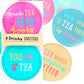 Fiesta Fun Colourful Glass Tea Coasters - Set of 4 - Tea Coasters by Fashion Accessories