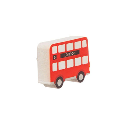 Kids drawer knob in red London bus shape with white details