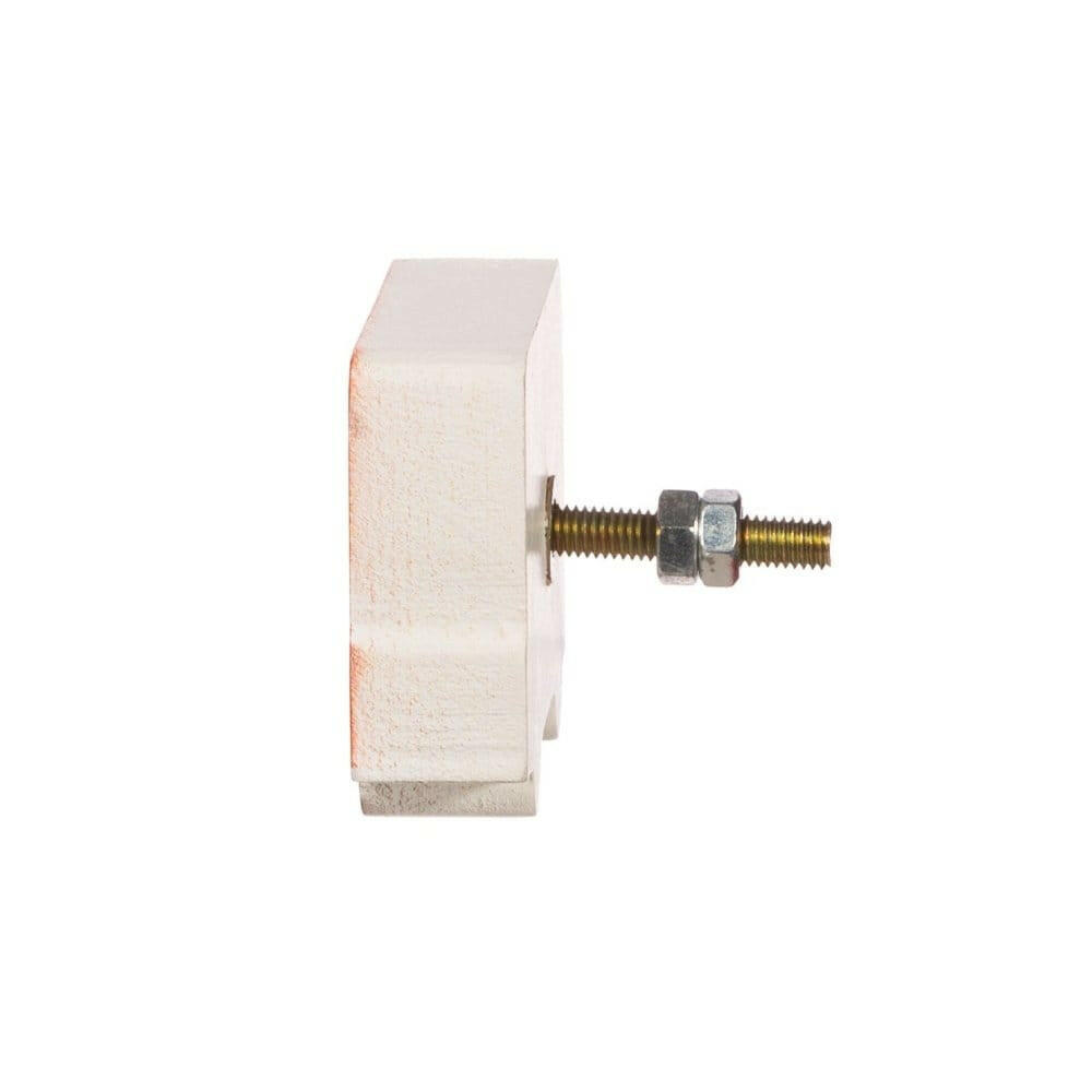 Kids wall hook hardware with threaded metal screw and washer