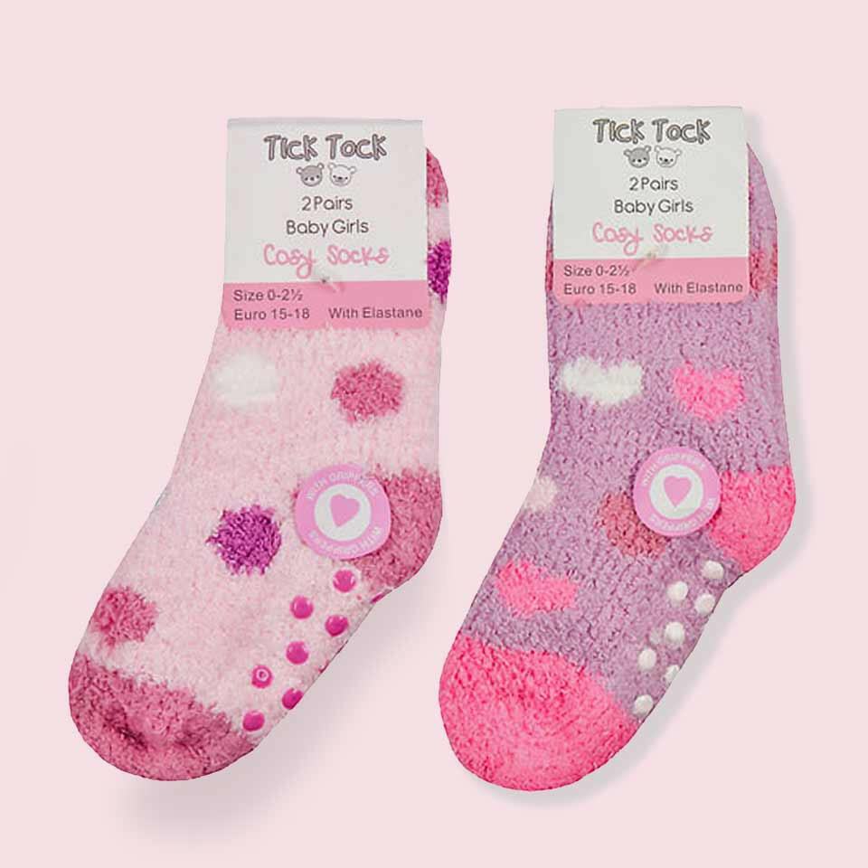 Fluffy Baby Slipper Socks Newborn to 24 Months by Tick Tock