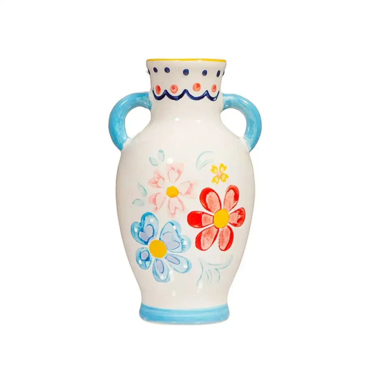 The Fashion Gift Shop: Folk Floral Small Vase Assorted Colours by Sass and Belle by Sass and Belle, VASES