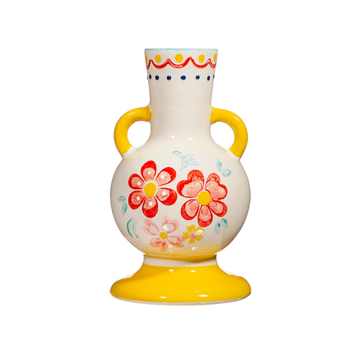 Folk Floral Small Vase Assorted Colours - VASES by Sass & Belle