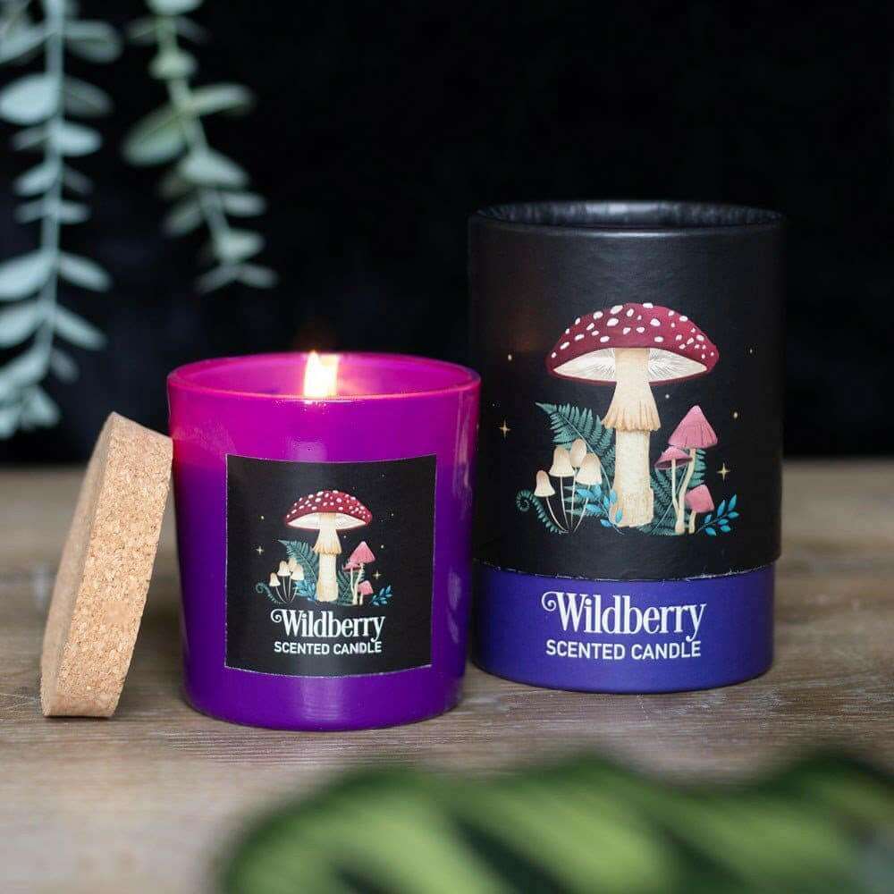 Forest Mushroom Wild berry Candle with Box by Jones Home & Gifts