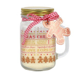 Freshly Backed Gingerbread Cookies Mason Jar Christmas Candle Large 13cm - Candles by Jones Home & Gifts