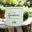 The Fashion Gift Shop: Gardener's Tea Break Enamel Mug - Gardener's Tea Break by Jones Home & Gifts, Mugs and Cups