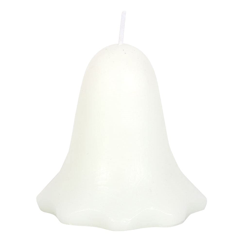 Ghost Shaped Candle Hey Boo 10cm Unscented - Candles by Spirit of equinox
