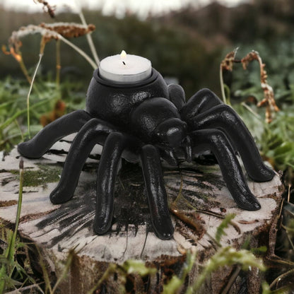 Giant Spider Tealight Holder Black Tarantula Design - Tea Light Holder by Jones Home & Gifts