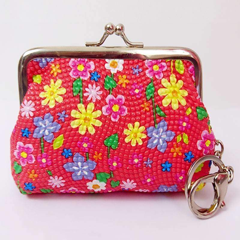Girls Pretty Textured Daisey Pattern Coin Purse - Purses and Wallets by Fashion Accessories