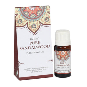 Goloka 10ml Pure Sandalwood Fragrance Oil - For Reducing stress - Aroma oil by Goloka