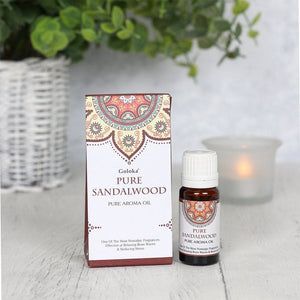 Goloka 10ml Pure Sandalwood Fragrance Oil - For Reducing stress - Aroma oil by Goloka