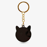 Gothic Cat Keyring with Half Moon Design for Cat Lovers - The Fashion Gift Shop by Spirit of equinox