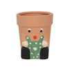 Green and Red Pot Man/Lady Terracotta Planter Garden Pots - Green