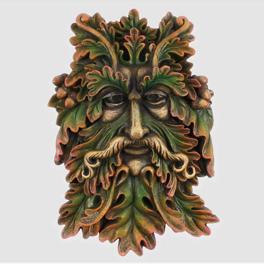 Green Man Face Plaque, Man of the Woods - Decorative Plaques by Spirit of equinox