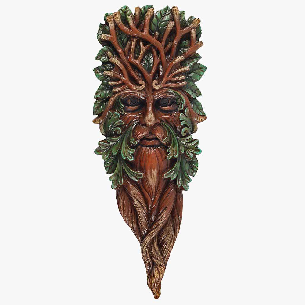 Green Man Wall Plaque 42x15cm - Man of the Woods - Decorative Plaques by Spirit of equinox