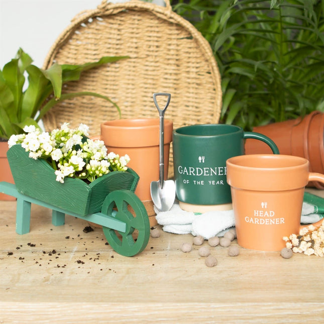 Green Resin Wheelbarrow Planter - Pots and Planters by Jones Home & Gifts