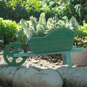 The Fashion Gift Shop: Green Resin Wheelbarrow Planter by Jones Home & Gifts, Pots and Planters