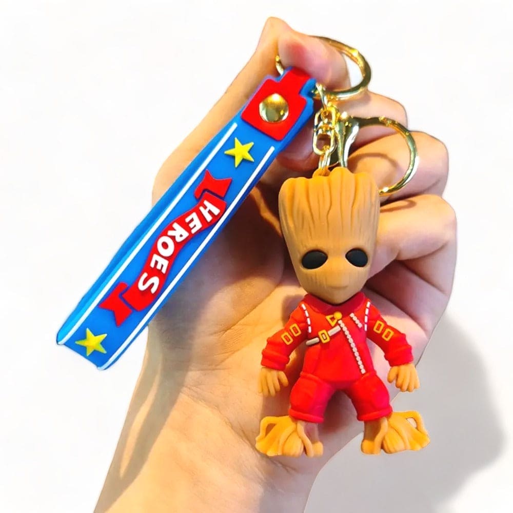 Groot Tree Guardians Of The Galaxy 3D Keyrings Figures - Bag Charms & Keyrings by Fashion Accessories