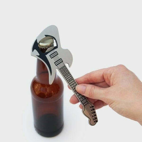 The Fashion Gift Shop: Rock Guitar Bottle Opener - a stylish and durable stainless steel pocket tool for guitar lovers! by Luckies, Bottle Openers