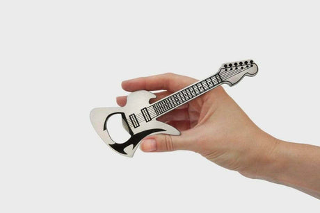 The Fashion Gift Shop: Rock Guitar Bottle Opener - a stylish and durable stainless steel pocket tool for guitar lovers! by Luckies, Bottle Openers