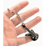 Guitar Keyring Charm Diamante Glam Key Chain Music Gift - Bag Charms & Keyrings by Fashion Accessories