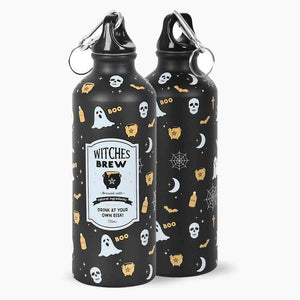 The Fashion Gift Shop: Halloween Witches Brew Bats Wings Potion Drink Bottles by Spirit of equinox, Water Bottles