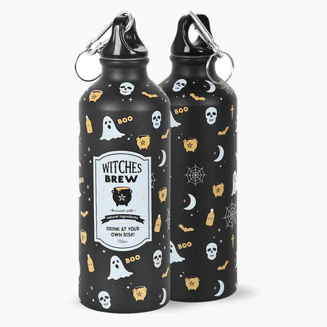 The Fashion Gift Shop: Halloween Witches Brew Bats Wings Potion Drink Bottles by Spirit of equinox, Water Bottles