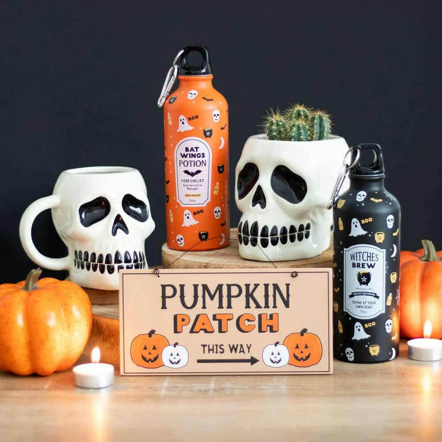 The Fashion Gift Shop: Halloween Witches Brew Bats Wings Potion Drink Bottles by Spirit of equinox, Water Bottles