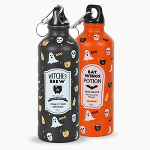 The Fashion Gift Shop: Halloween Witches Brew Bats Wings Potion Drink Bottles by Spirit of equinox, Water Bottles