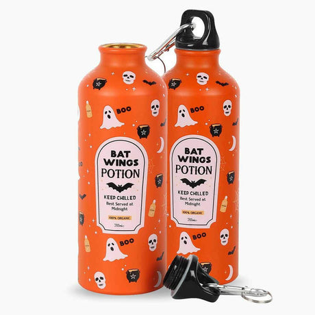 The Fashion Gift Shop: Halloween Witches Brew Bats Wings Potion Drink Bottles by Spirit of equinox, Water Bottles