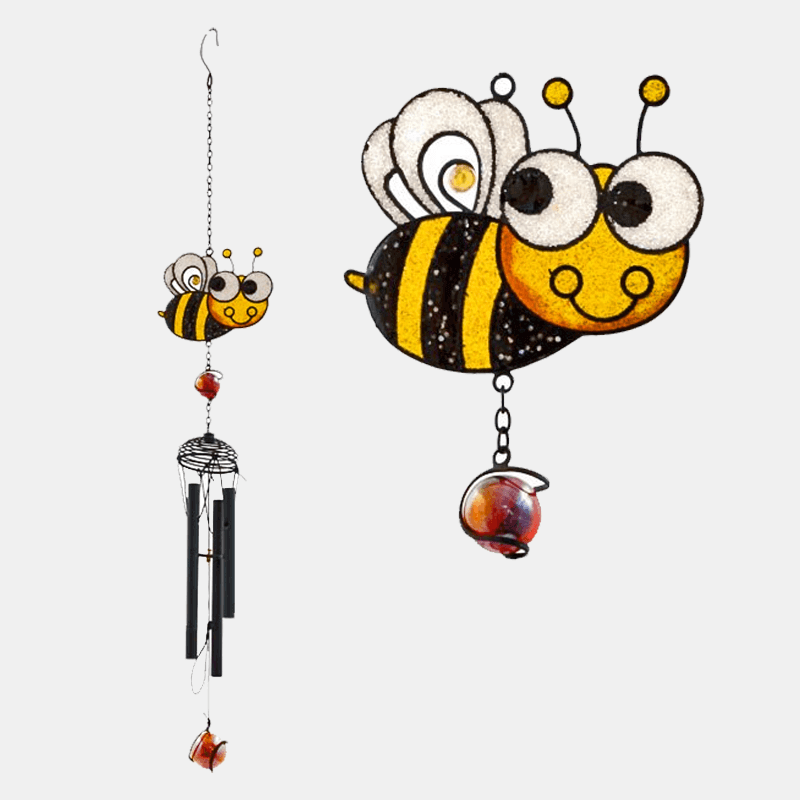 The Fashion Gift Shop: Happy Bee Wind Chime Hanging Decor by Jones Home & Gifts, Wind Chimes